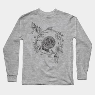 Lunar Moth Cycle Long Sleeve T-Shirt